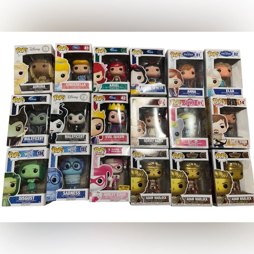 Pop vinyl figurine, Disney, it, My Little Pony, walking, dead, inside out,etc